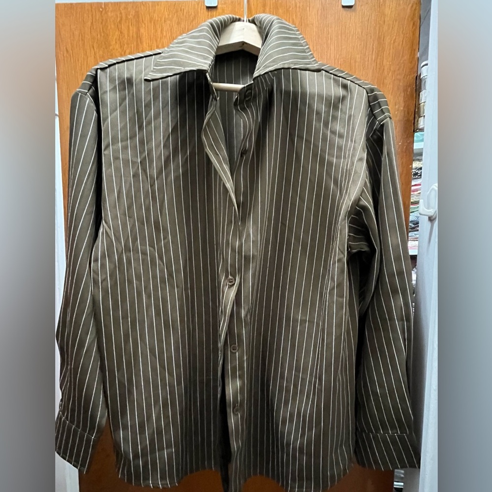 Women's Striped Brown Shirt